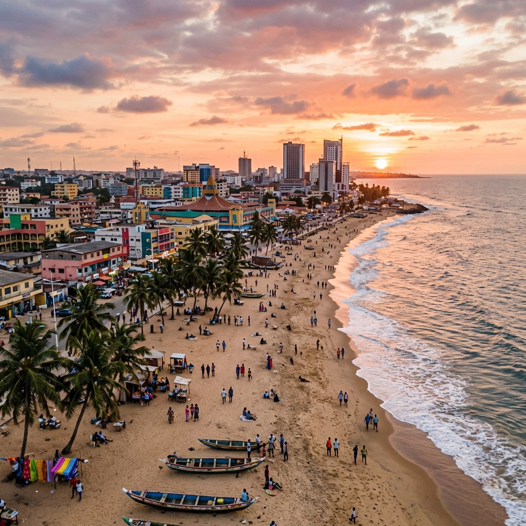 Vue de Lomé, Togo